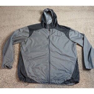 Columbia Sportswear  XXL Gray Hooded Rain Jacket Waterproof Windbreaker